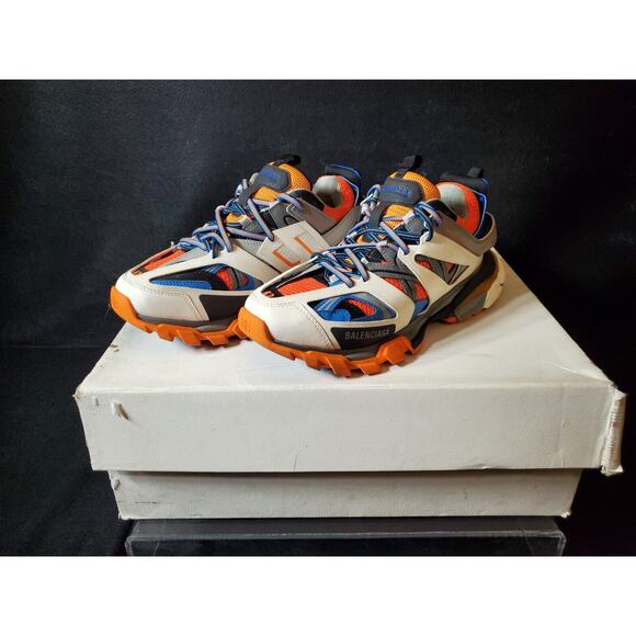 Balenciaga Track Men Sneakers Orange Blue White US9 EUR42 - Rare - Mens - Shoes - Picture 1 of 8